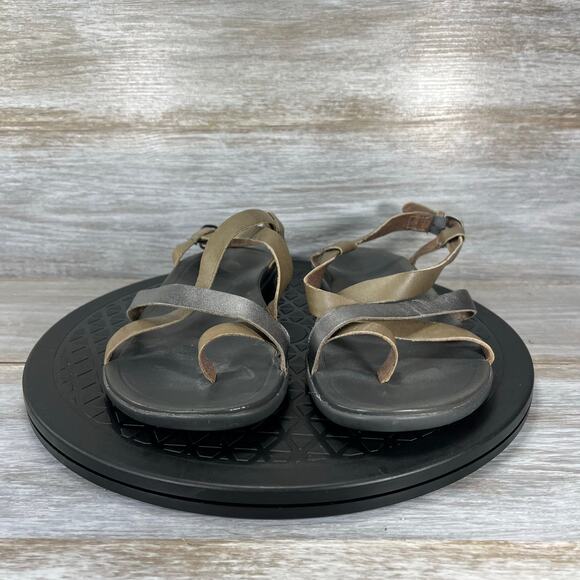 Olukai Women Upena Loop Toe Leather Strappy Sandals Size 8 - Picture 2 of 8